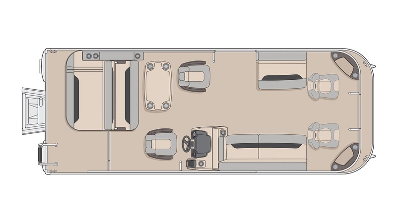 Princecraft Boats  2023 Sportfisher 23-2S-RL Sport Configuration Black Pontoon Boat Photo